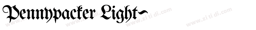 Pennypacker Light字体转换 Pennypacker Light字体转换